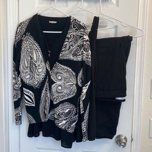 Women’s sweater, slacks and tops